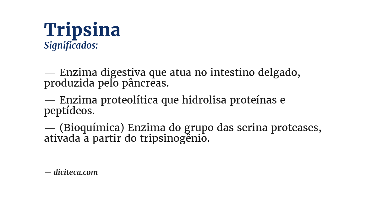 Significado de tripsina