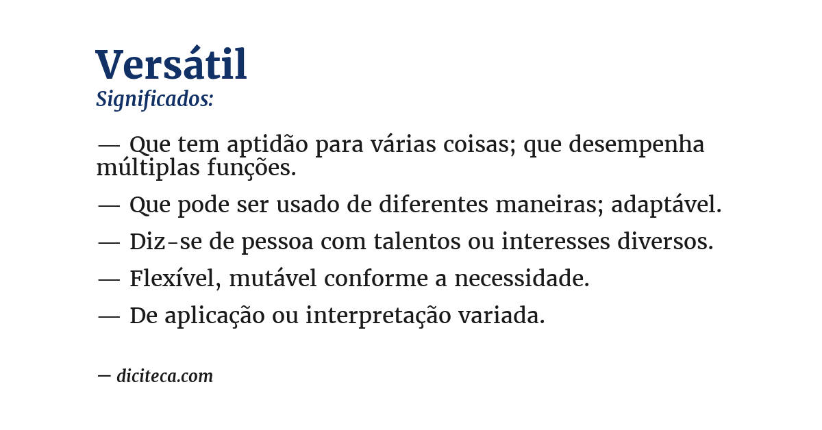 Significado de versátil