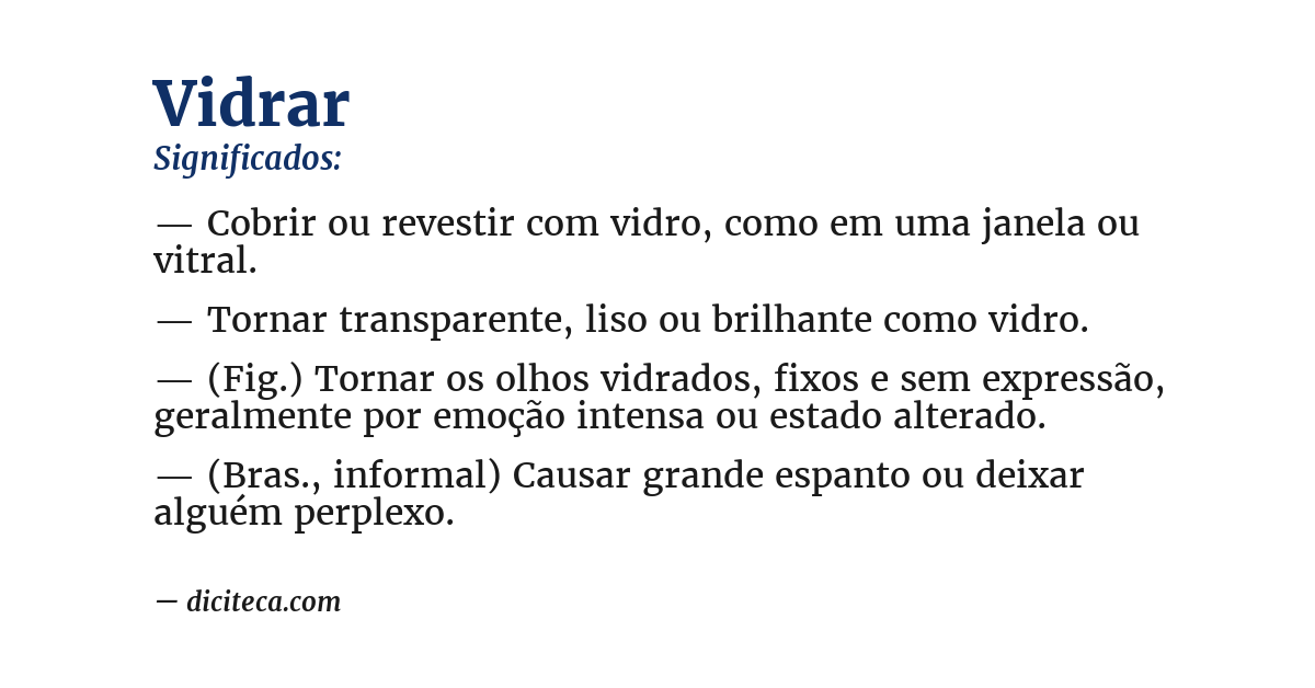 Significado de vidrar