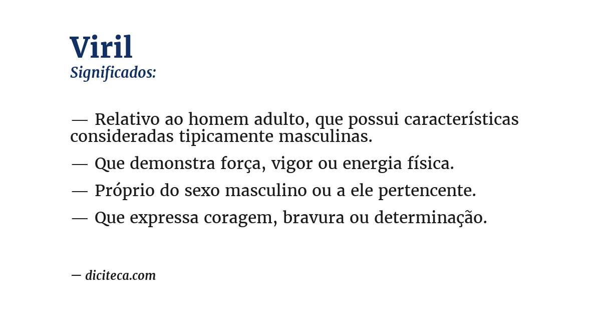 Significado de viril