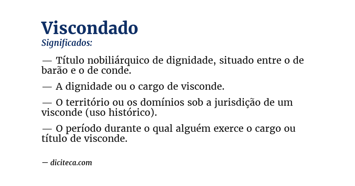 Significado de viscondado