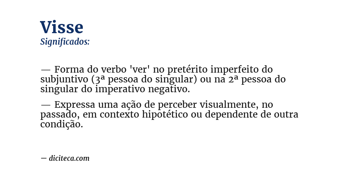 Significado de visse