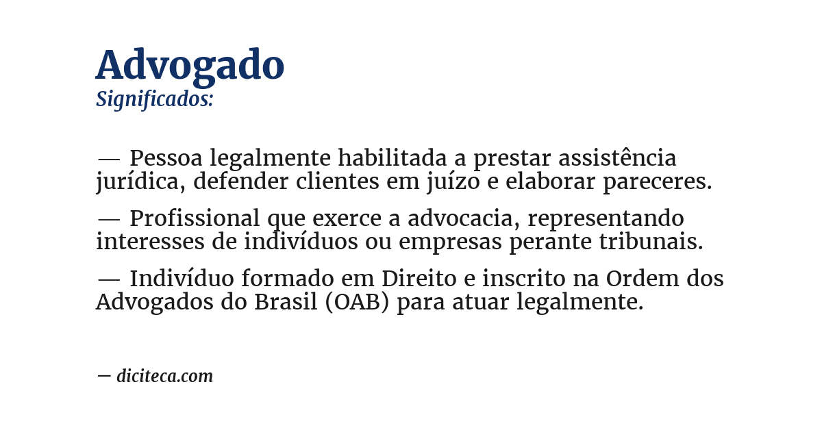 Significado de advogado