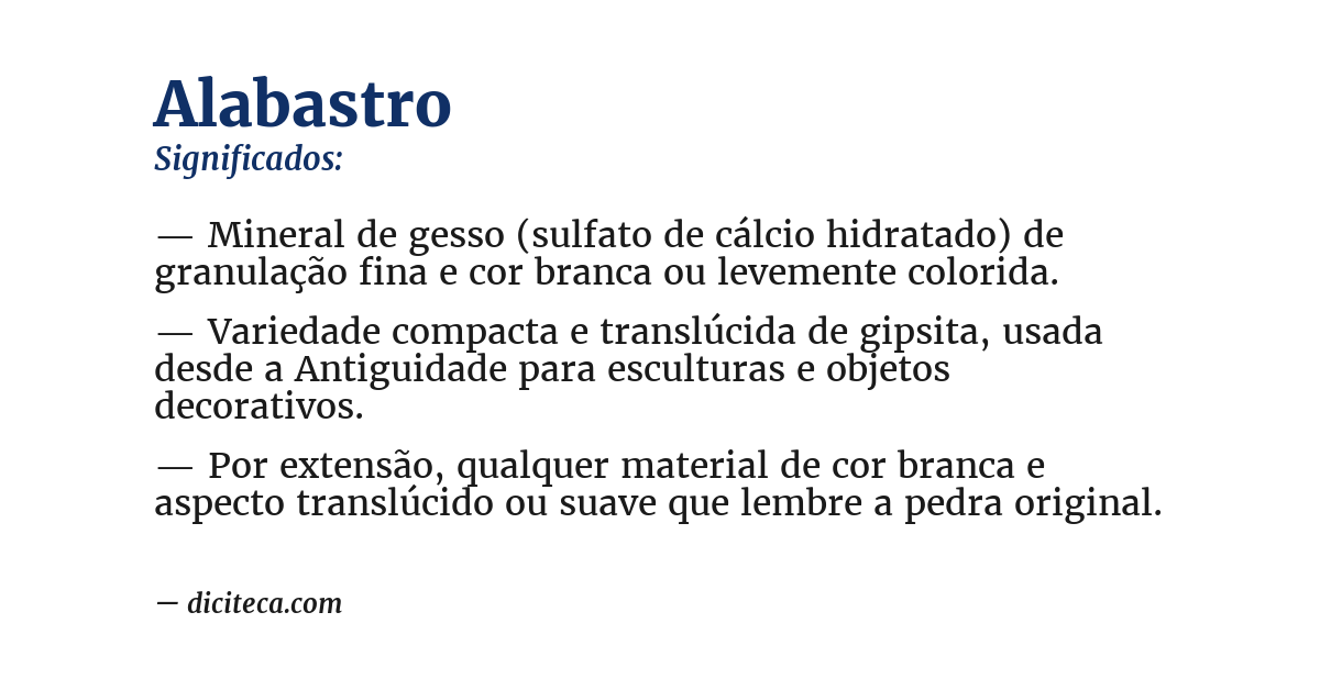 Significado de alabastro