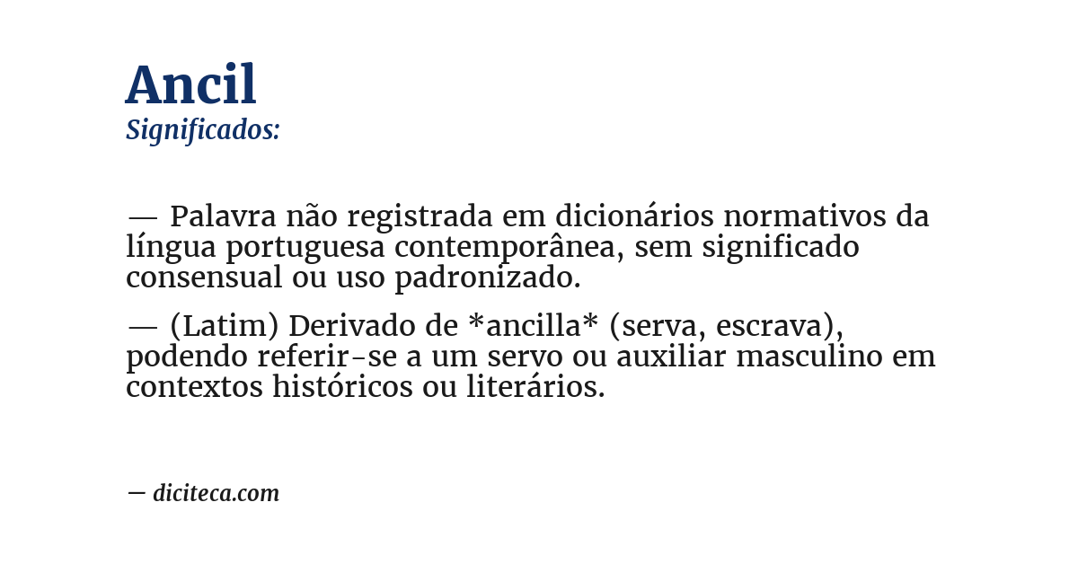Significado de ancil