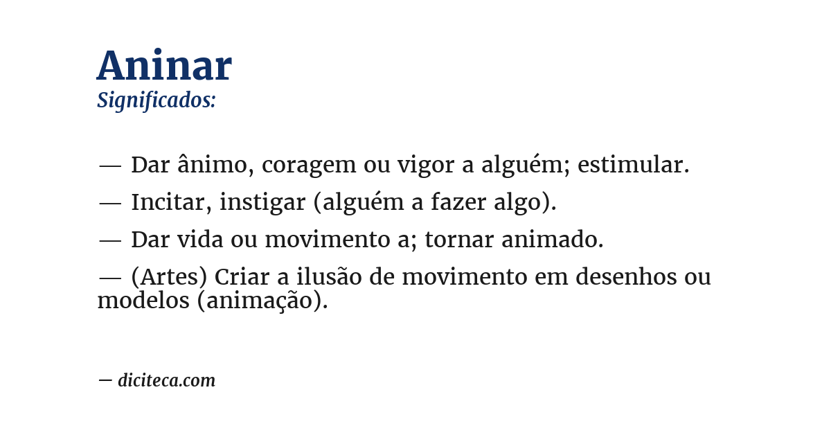 Significado de aninar