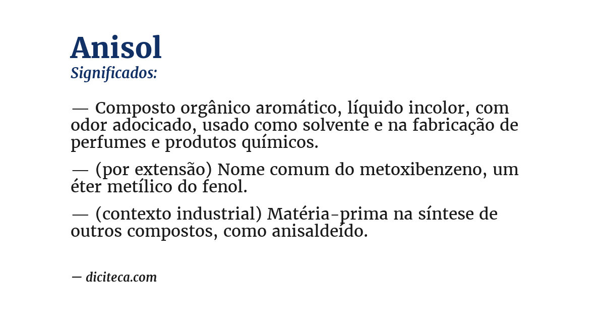 Significado de anisol