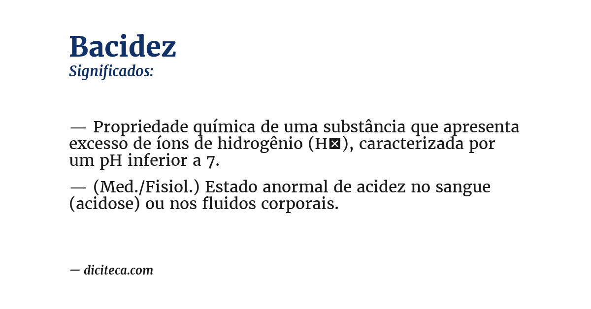 Significado de bacidez