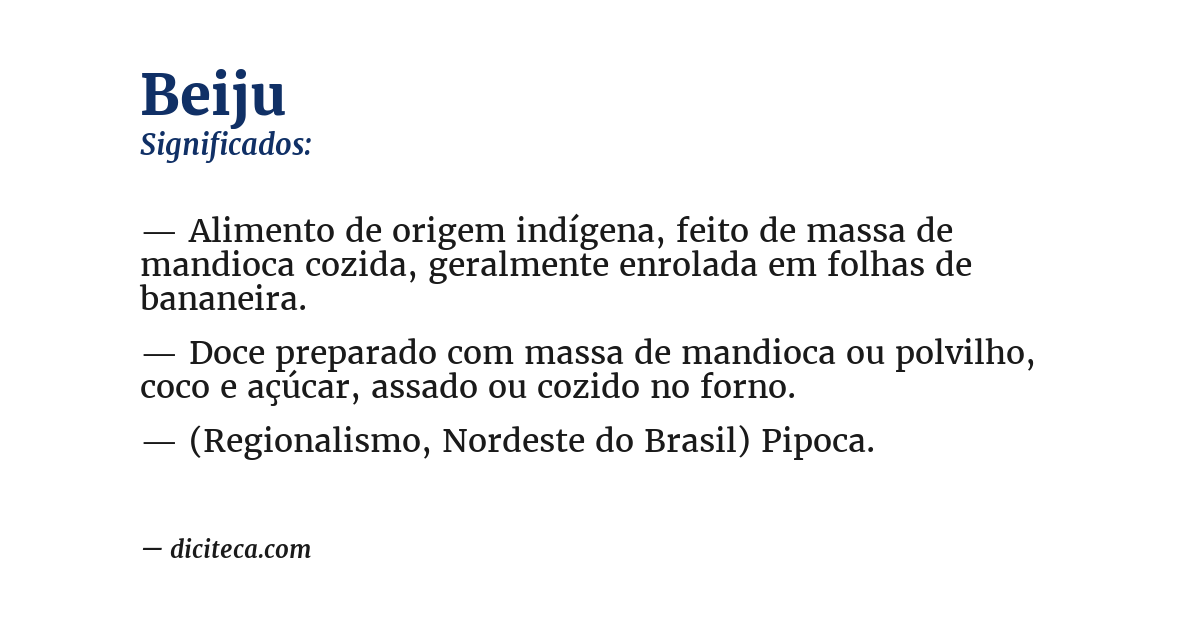 Significado de beiju