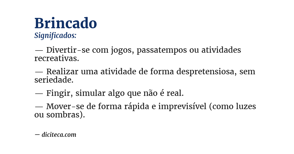 Significado de brincado