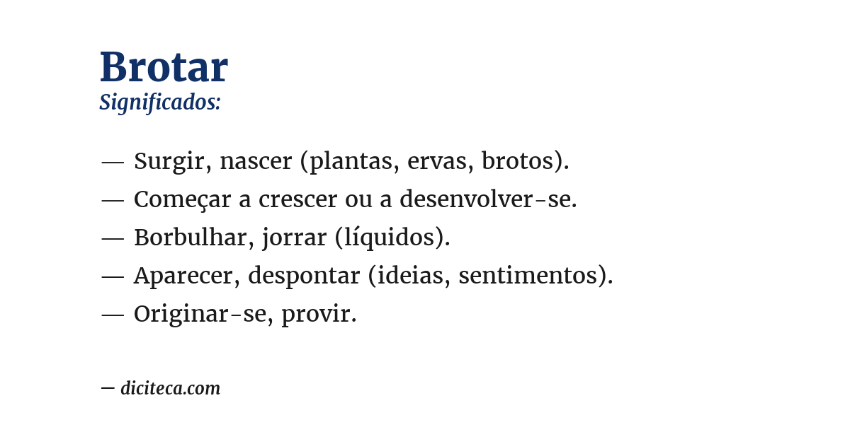 Significado de brotar
