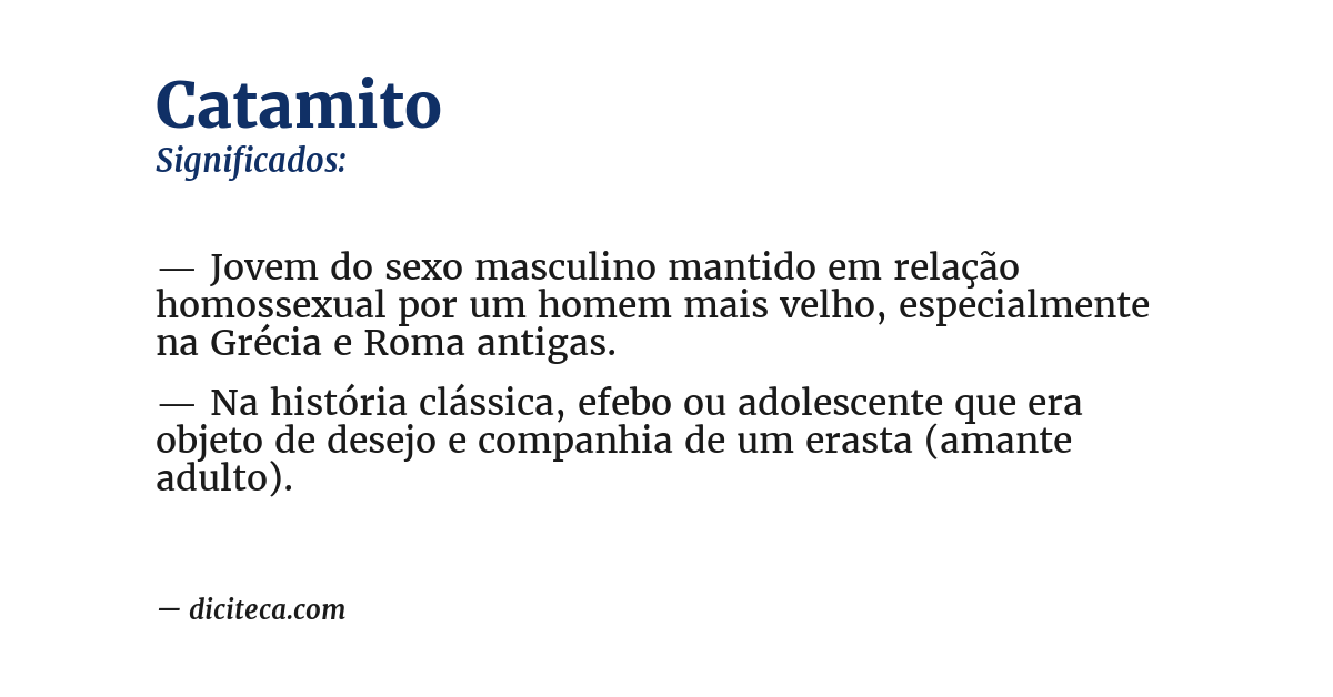 Significado de catamito