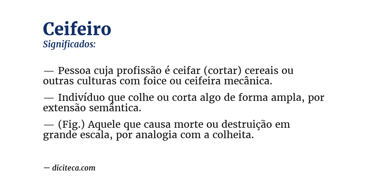 Significado de ceifeiro