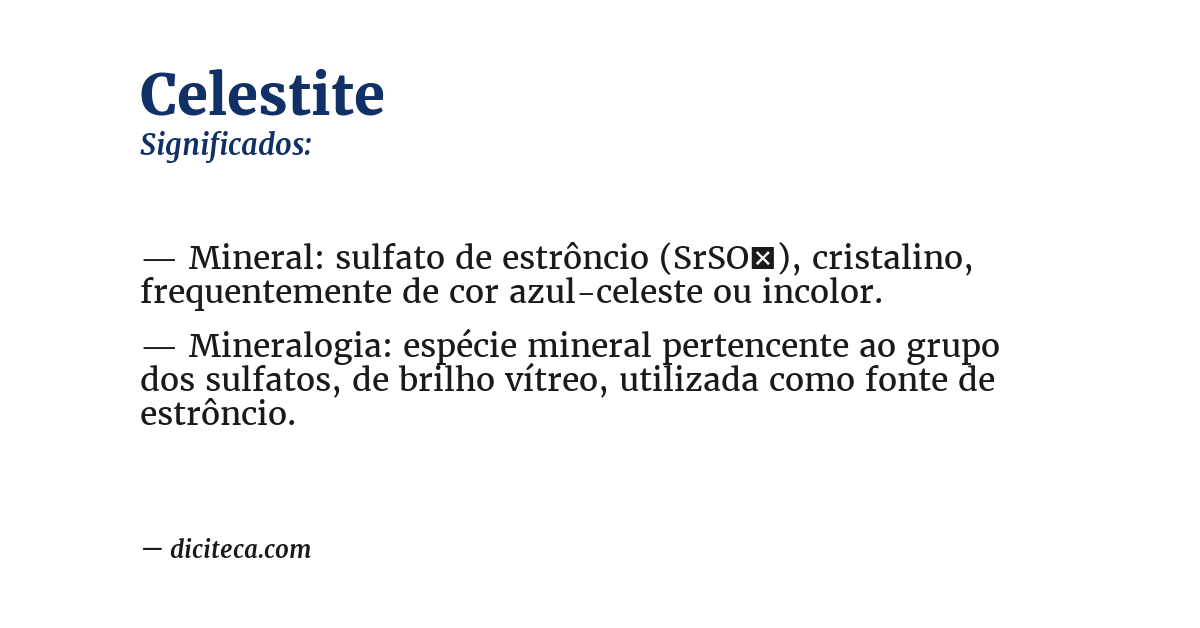 Significado de celestite