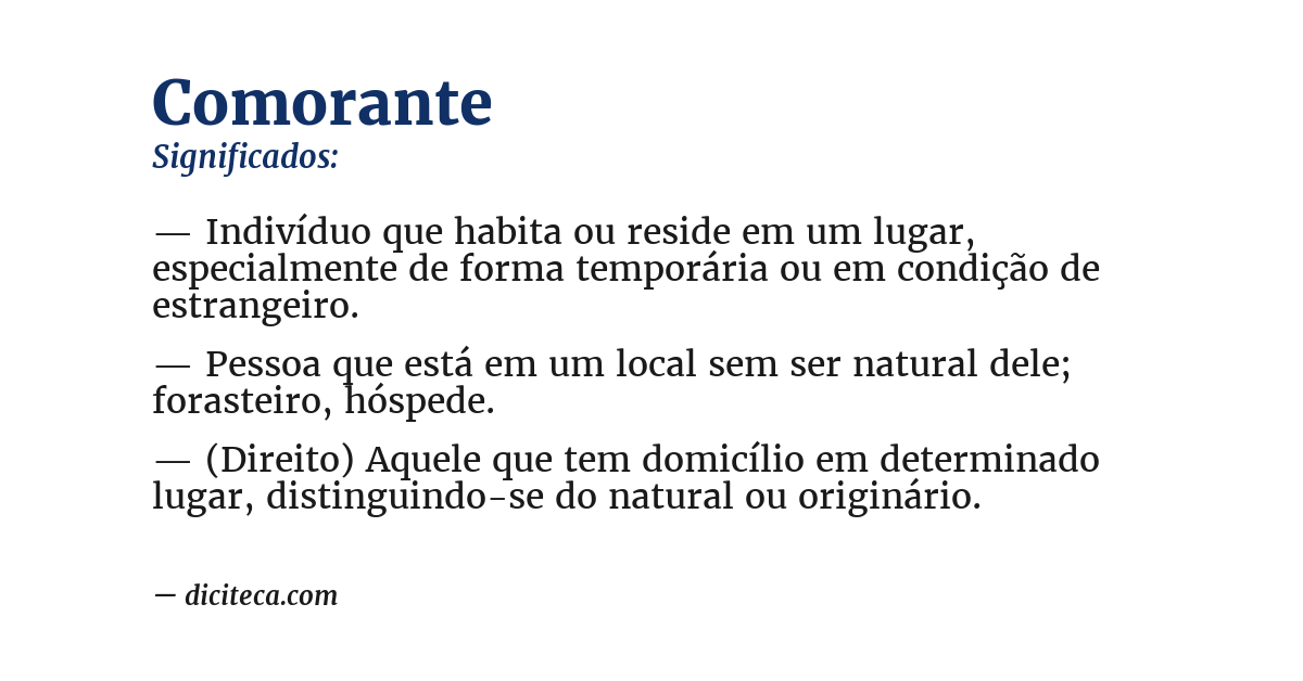 Significado de comorante