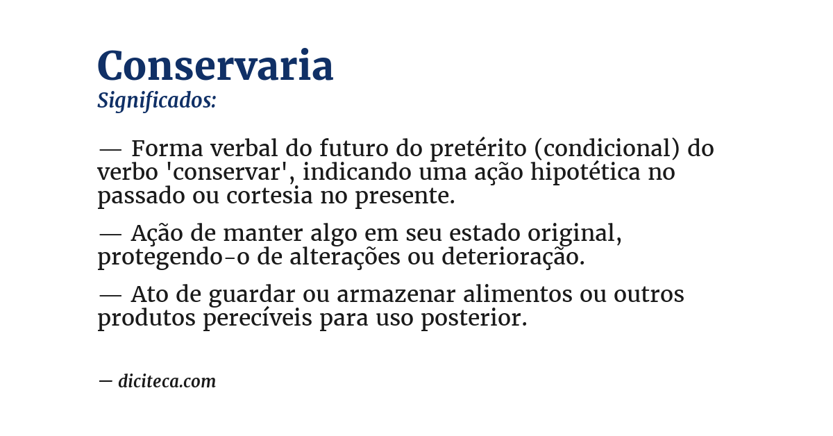 Significado de conservaria