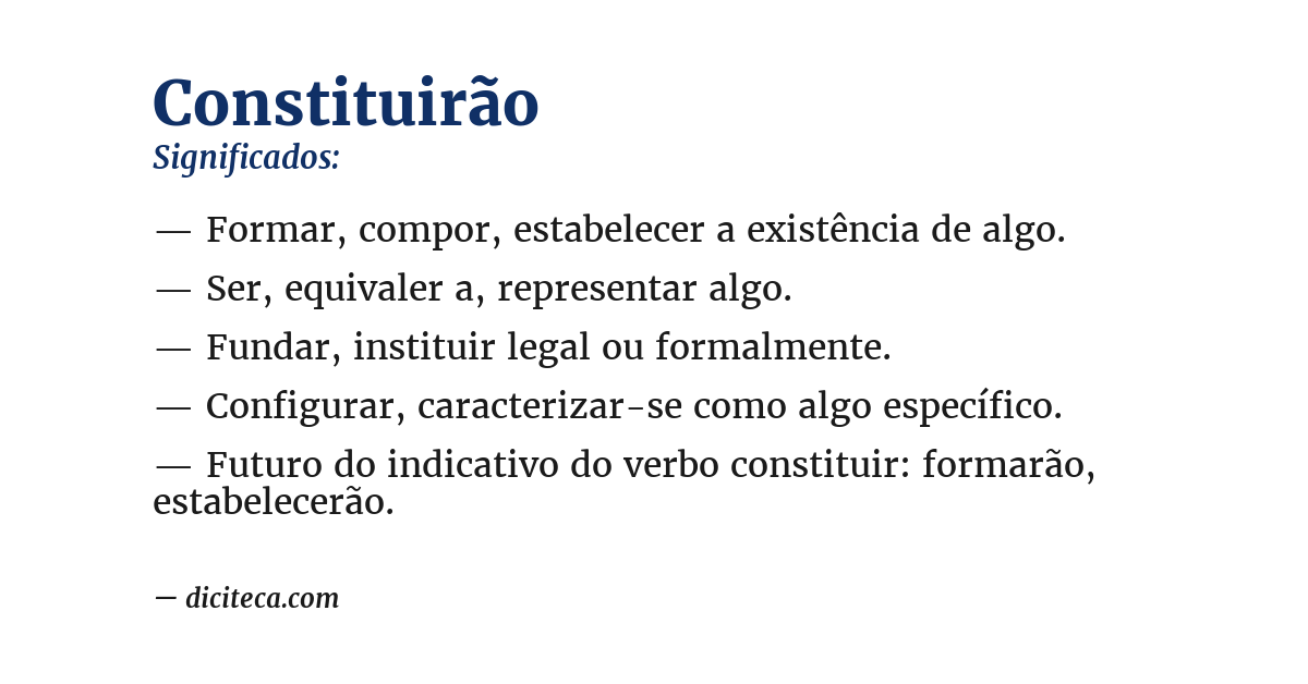 Significado de constituirão