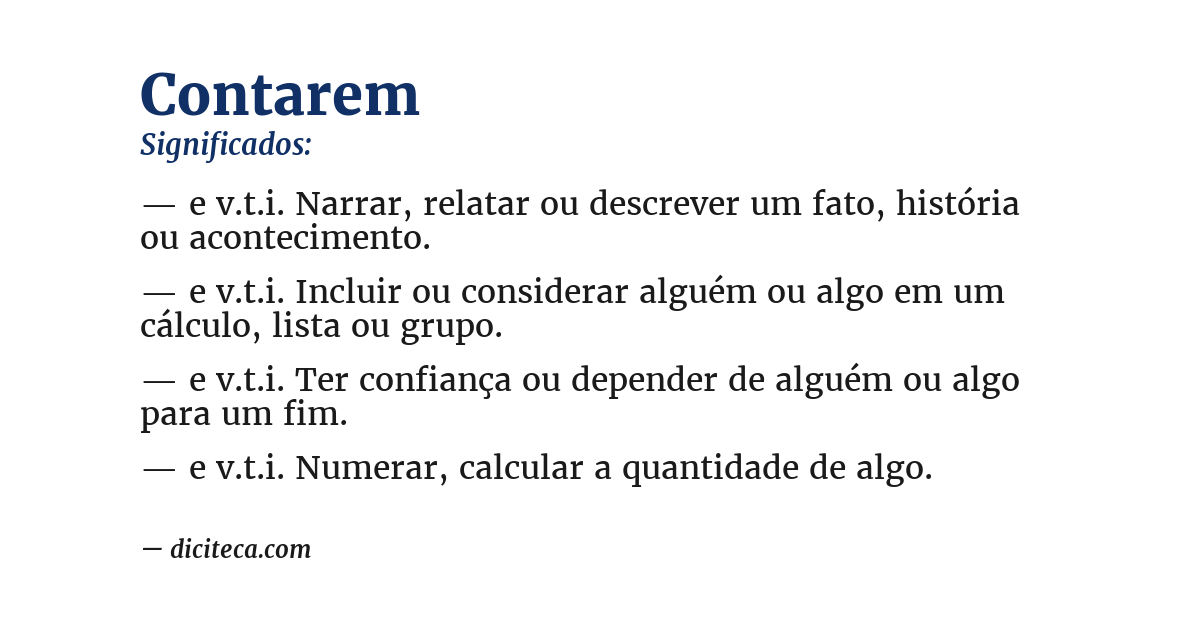 Significado de contarem