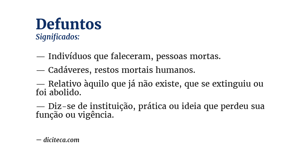 Significado de defuntos