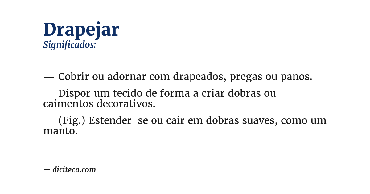 Significado de drapejar