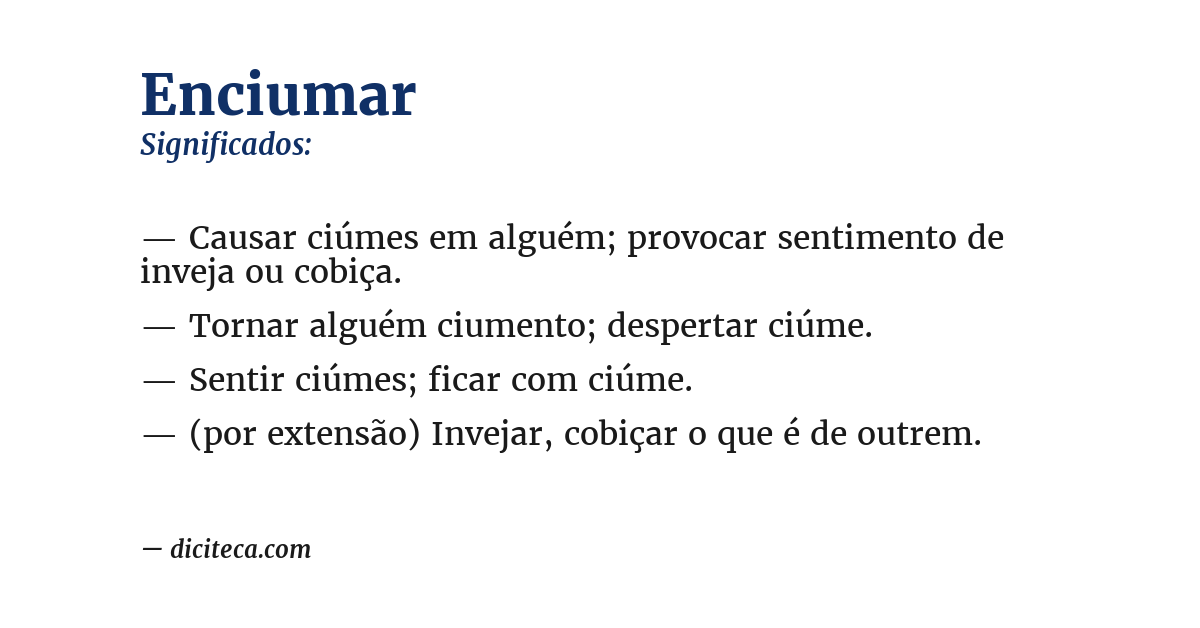 Significado de enciumar