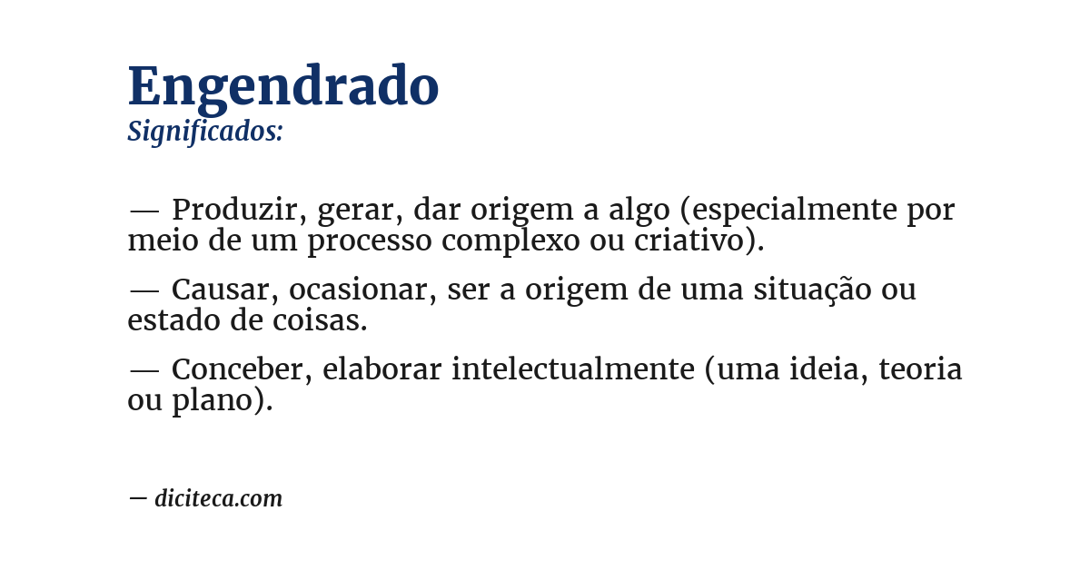 Significado de engendrado