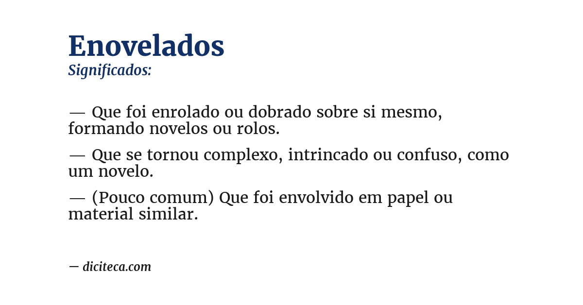 Significado de enovelados