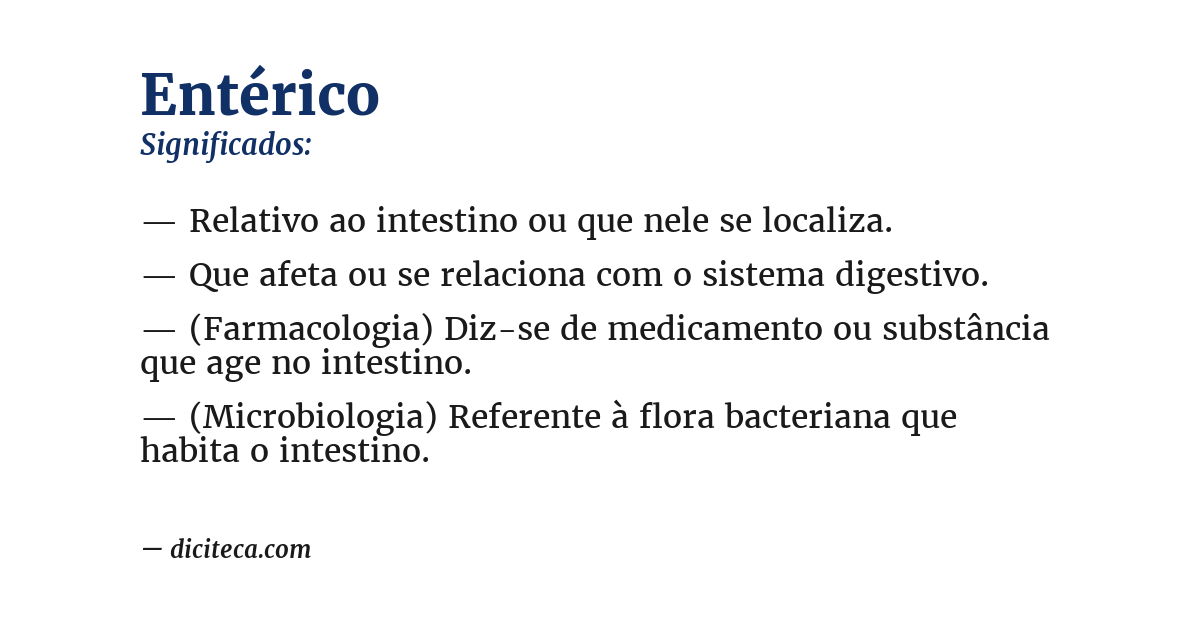 Significado de entérico