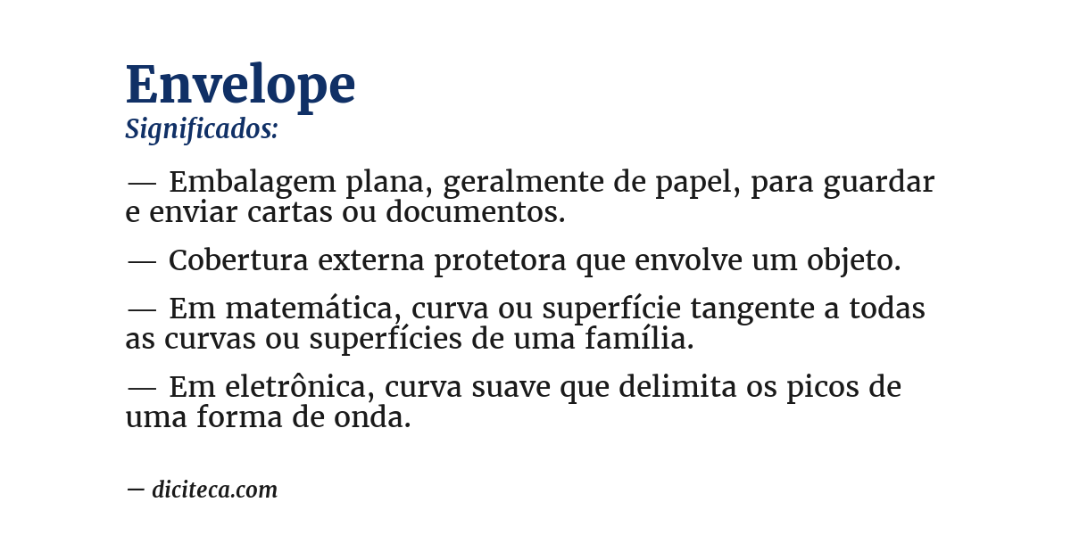 Significado de envelope