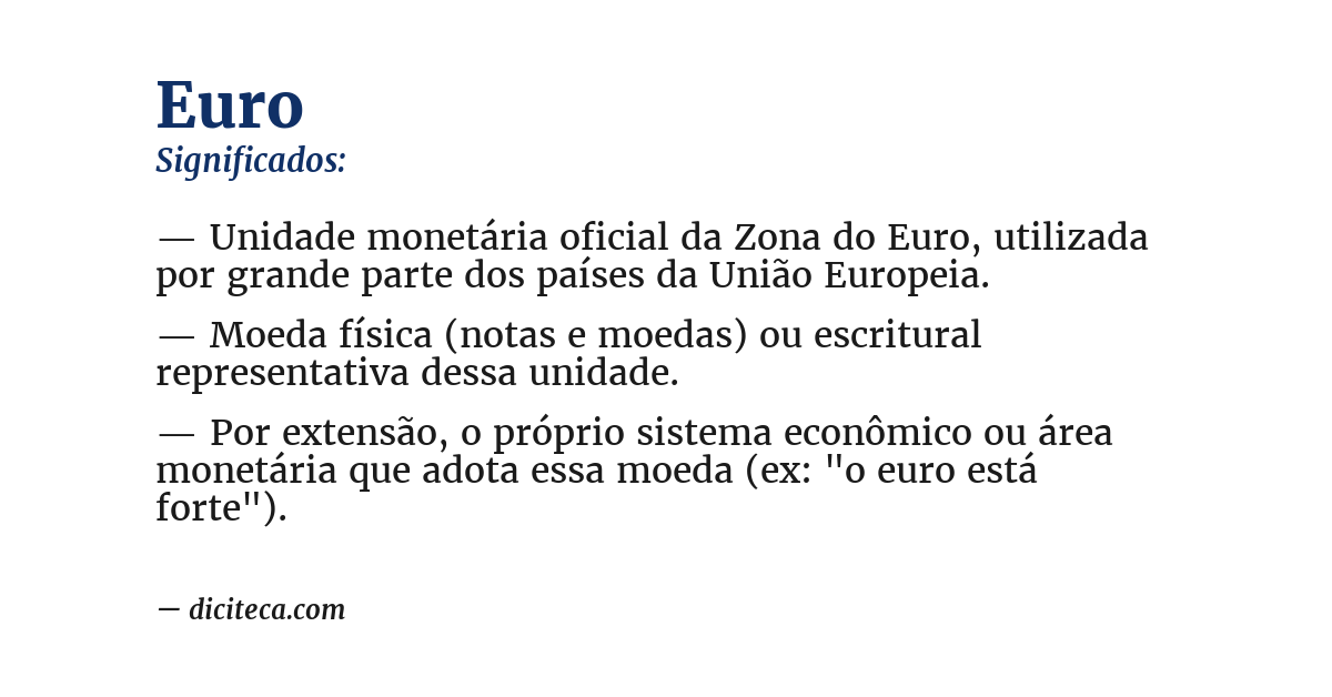 Significado de euro