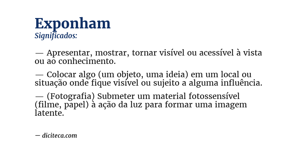 Significado de exponham