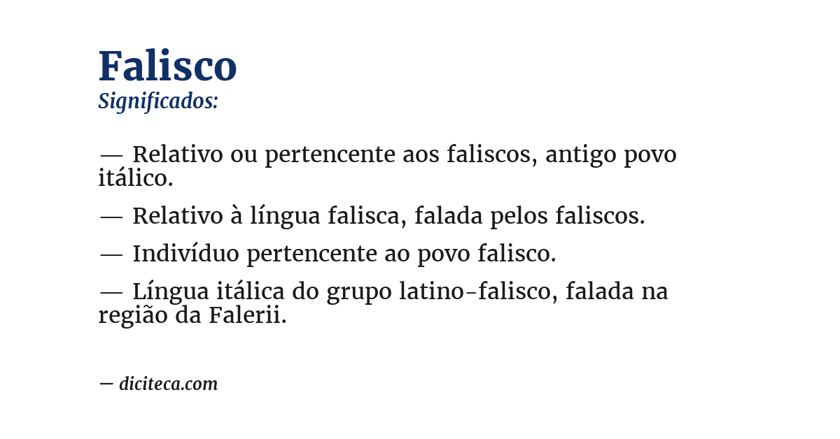 Significado de falisco