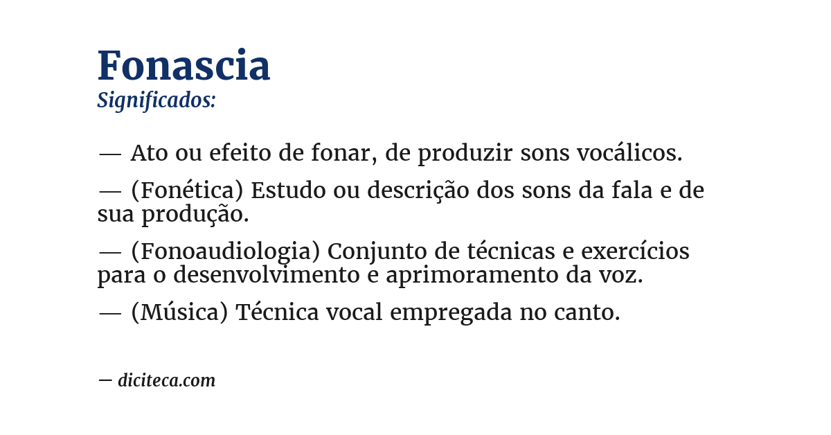 Significado de fonascia