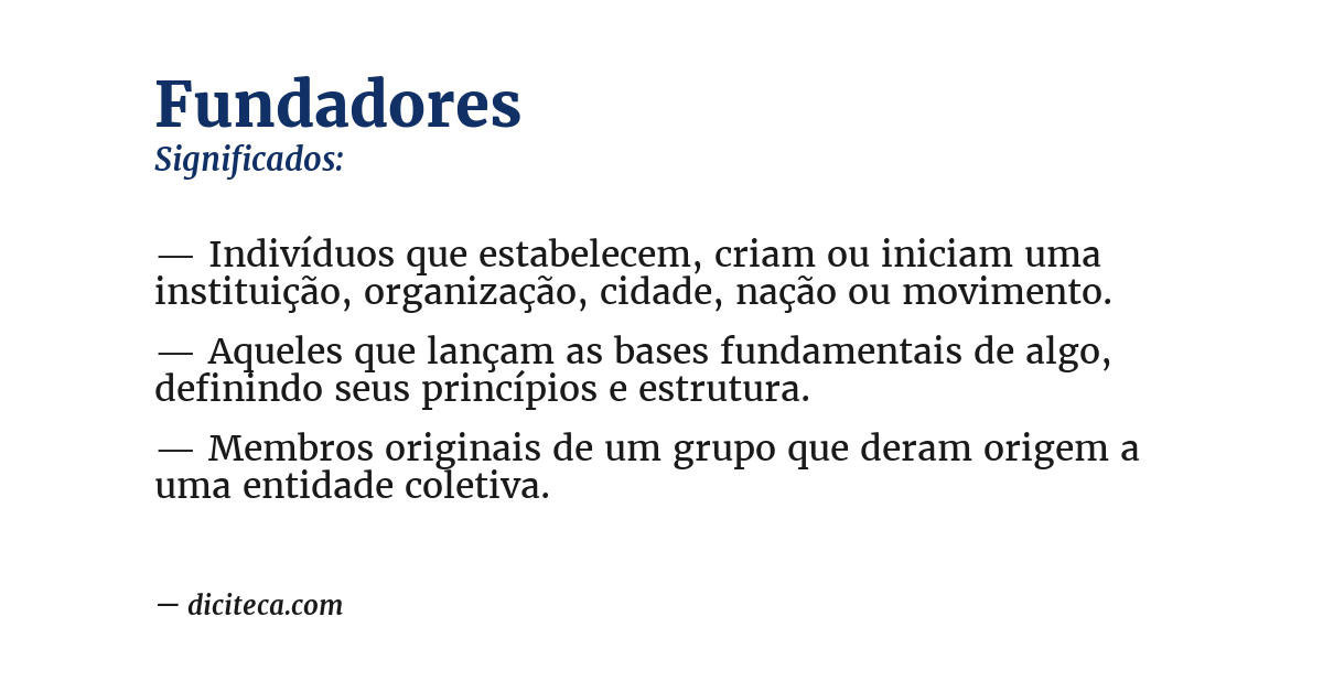 Significado de fundadores