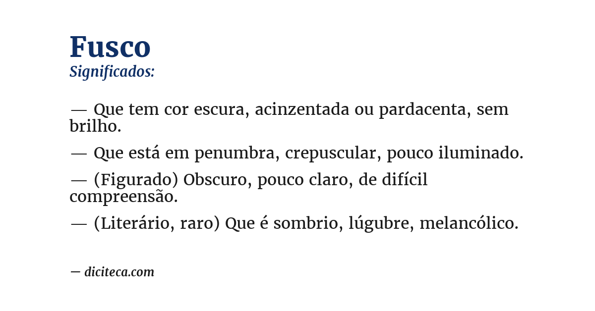 Significado de fusco