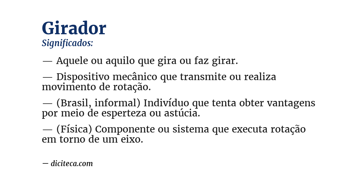 Significado de girador