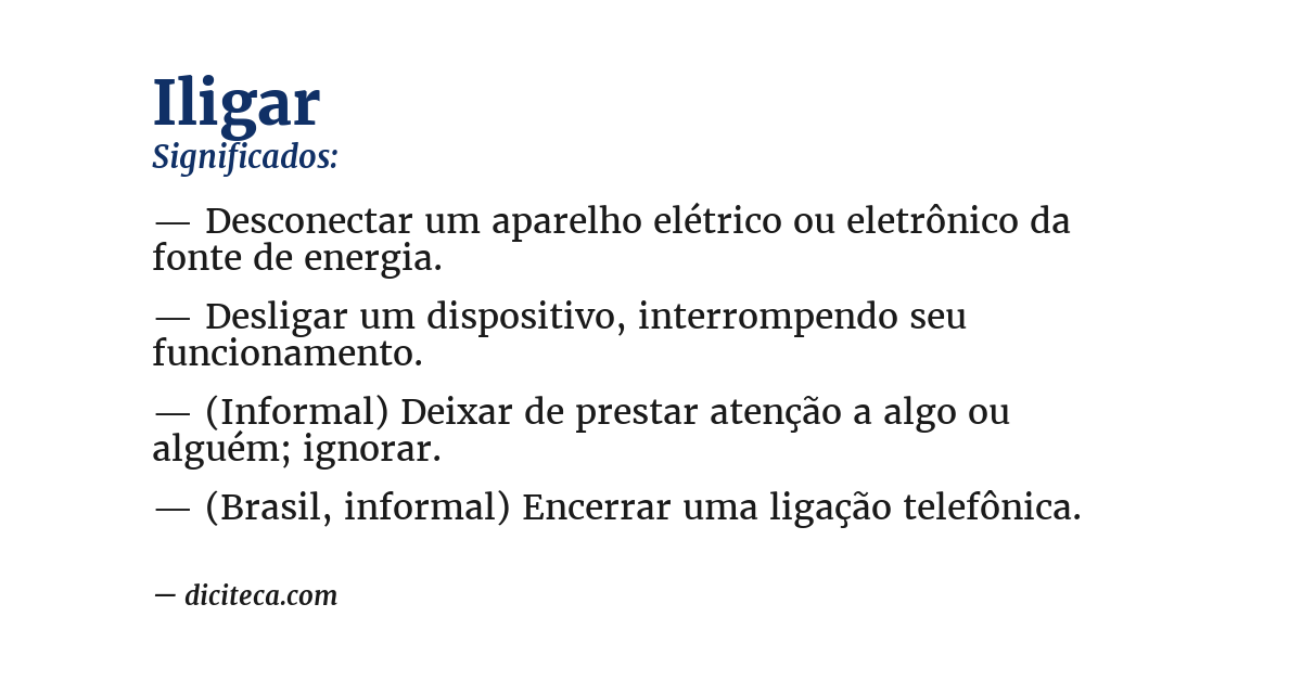 Significado de iligar