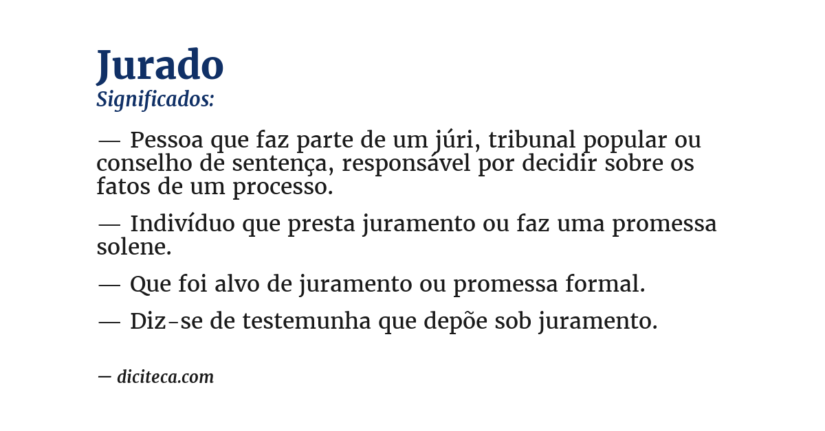 Significado de jurado