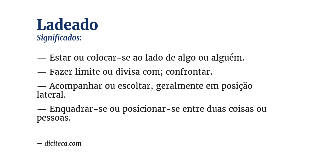 Significado de ladeado