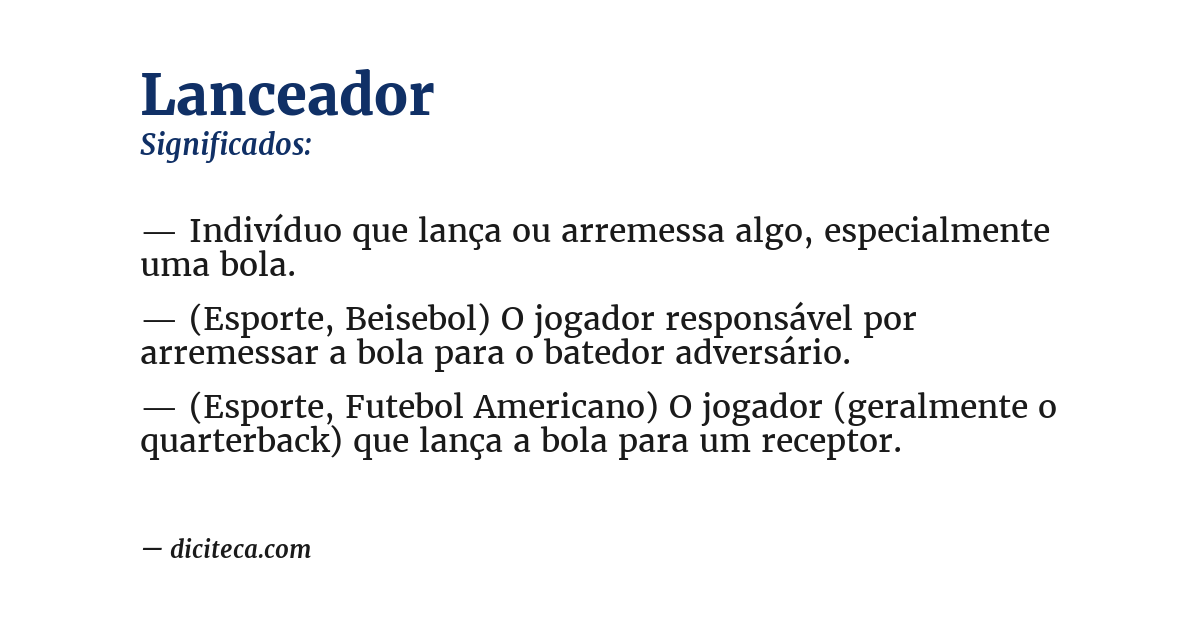 Significado de lanceador