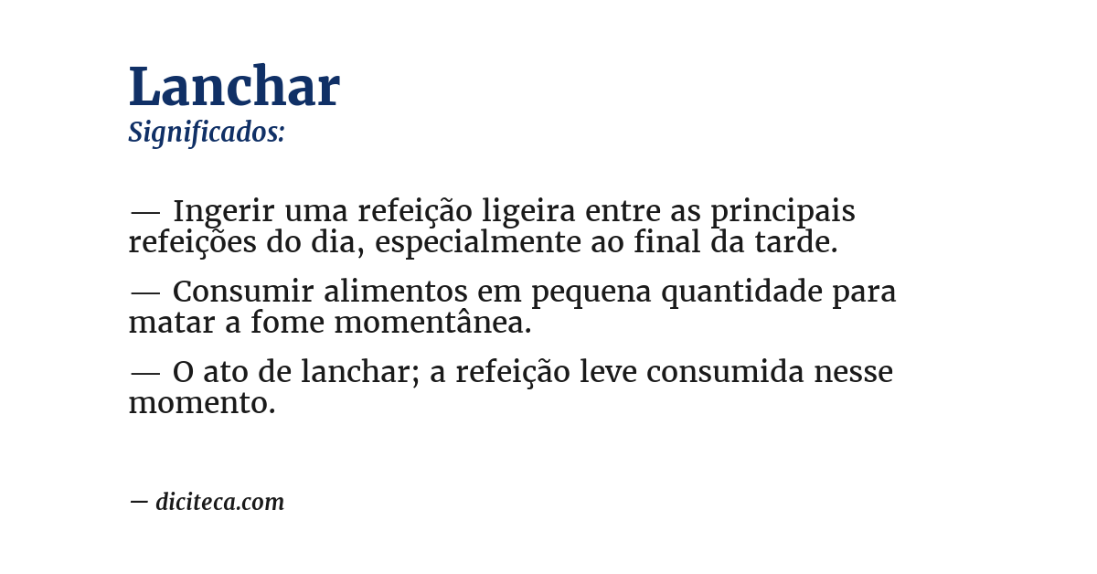 Significado de lanchar