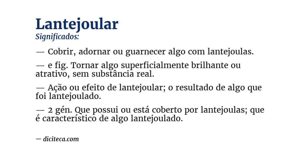 Significado de lantejoular