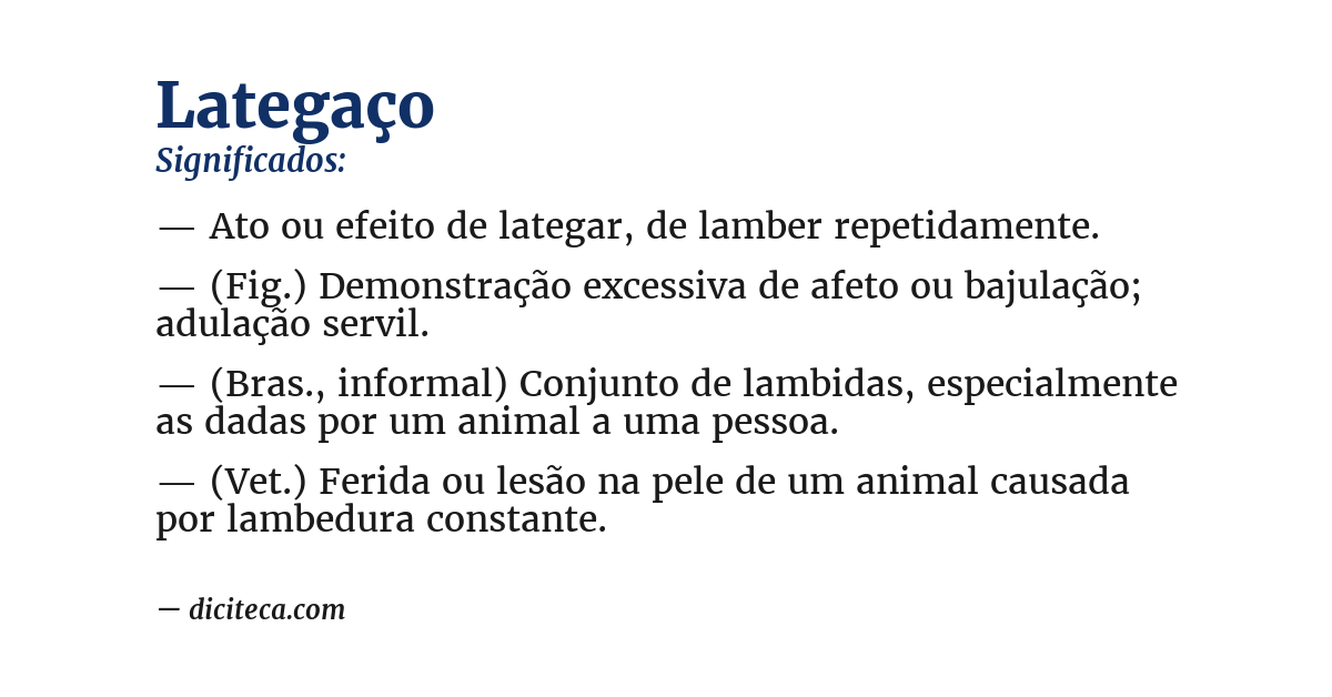 Significado de lategaço
