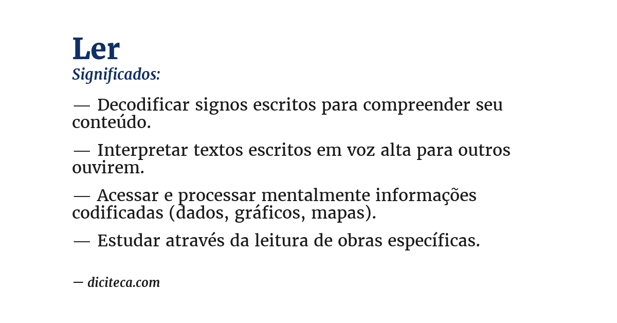 Significado de ler