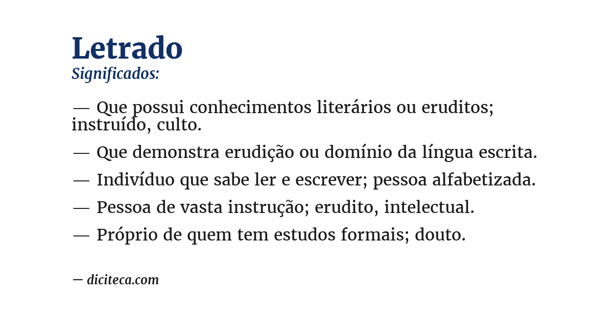 Significado de letrado