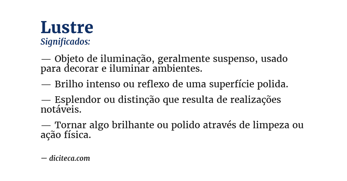 Significado de lustre