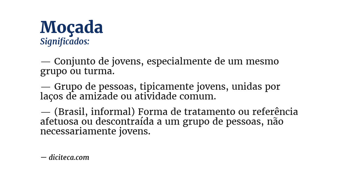 Significado de moçada