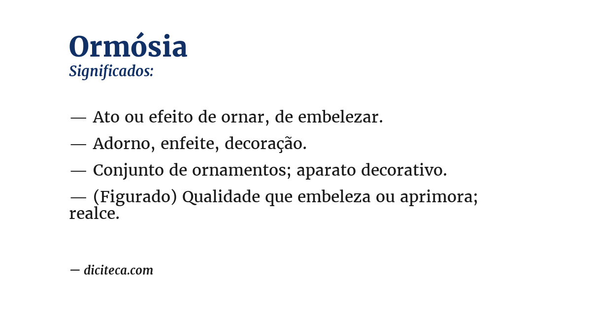 Significado de ormósia