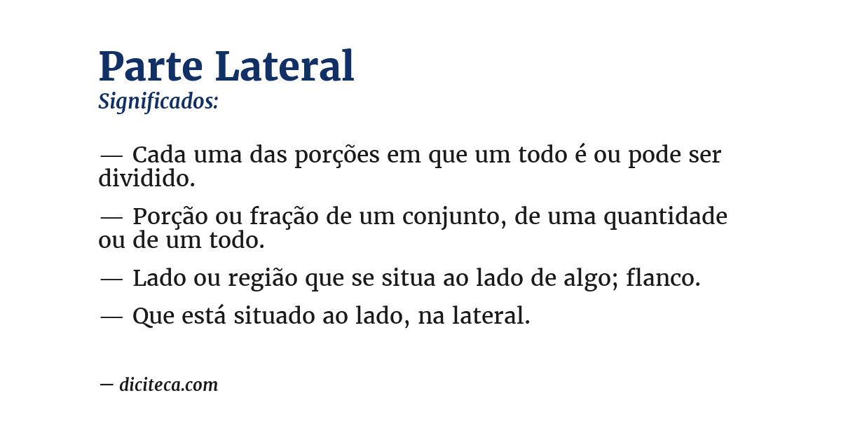 Significado de parte lateral