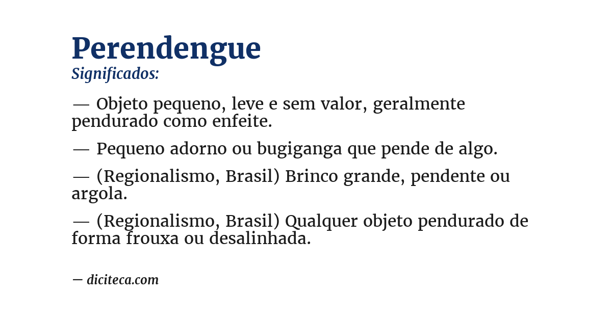 Significado de perendengue